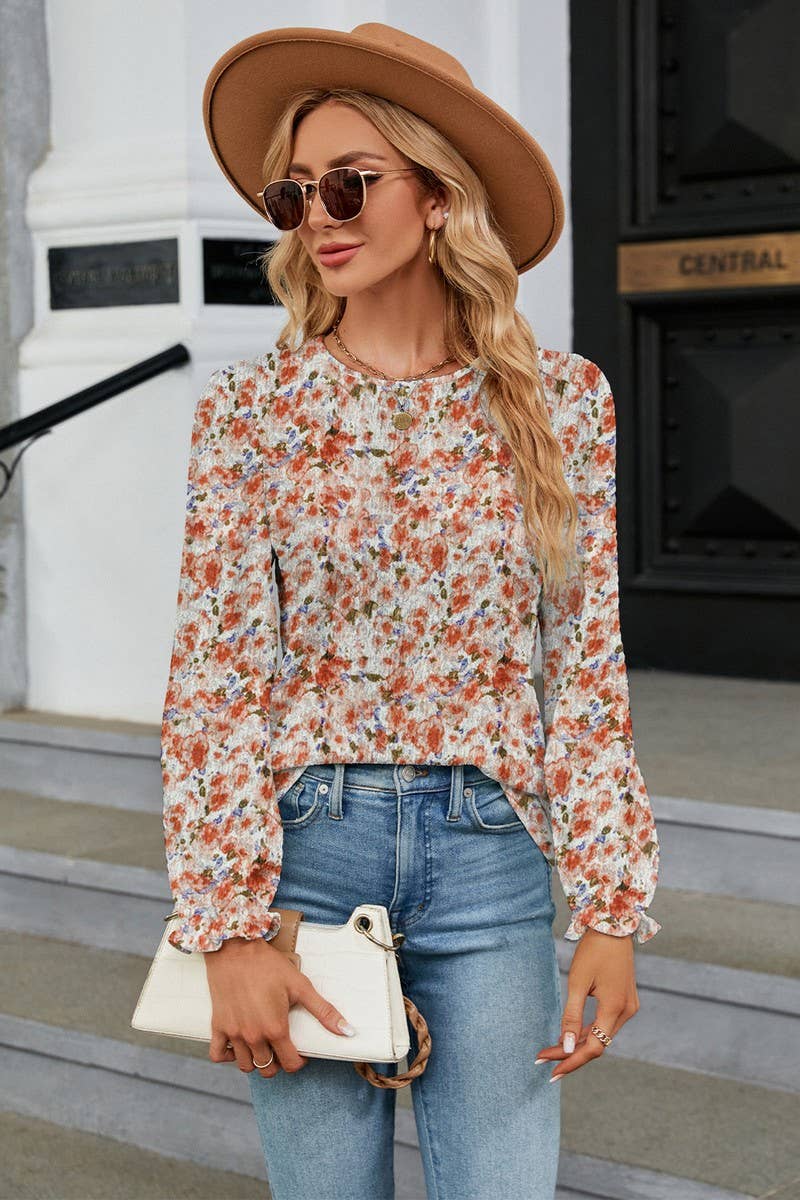 Ruffle Sleeve Blouse