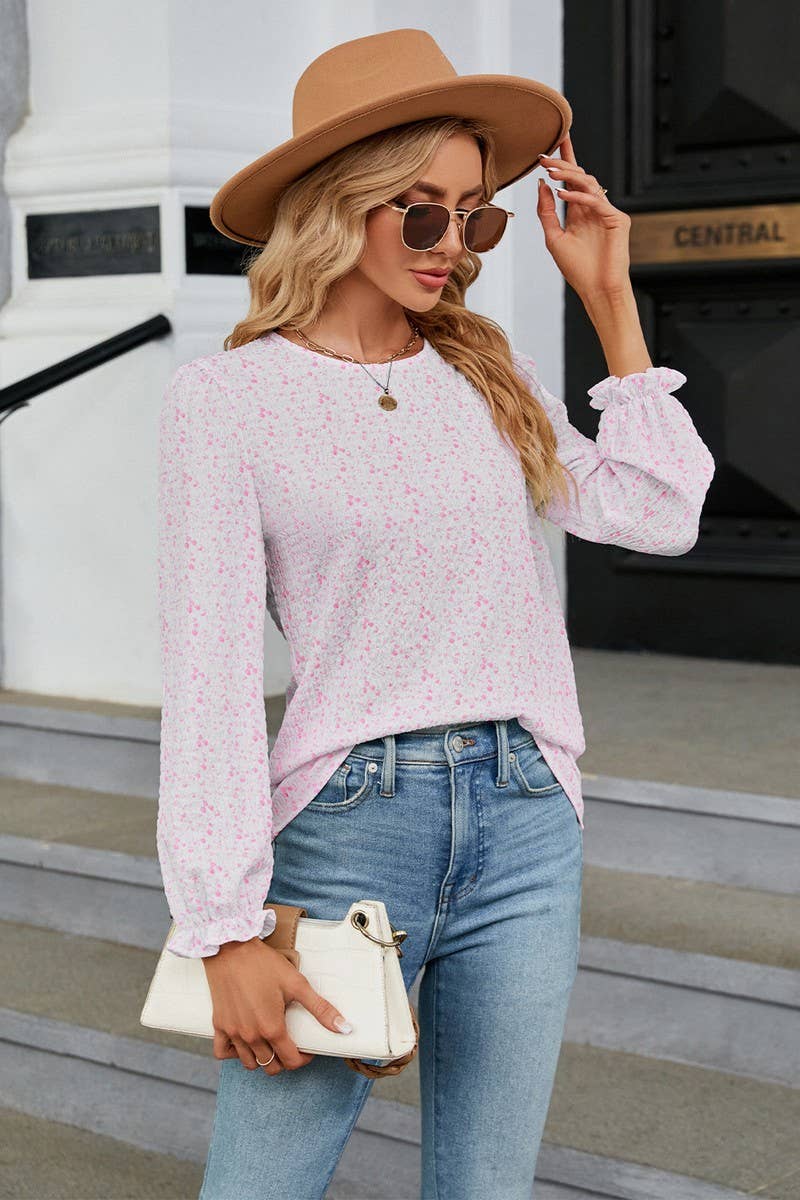 Ruffle Sleeve Blouse