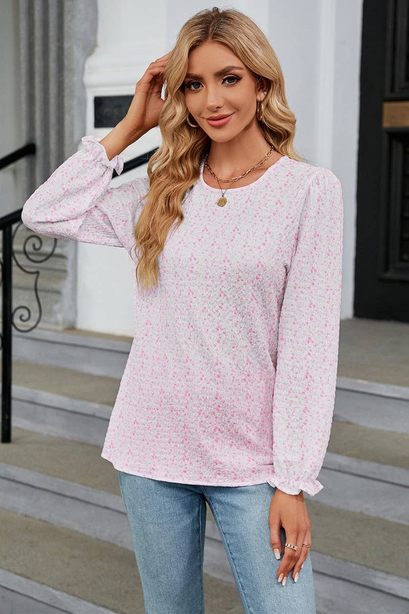 Ruffle Sleeve Blouse