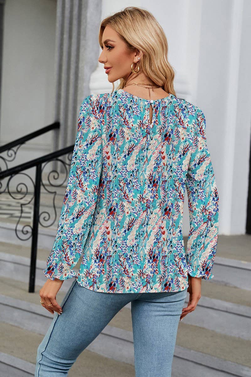 Ruffle Sleeve Blouse